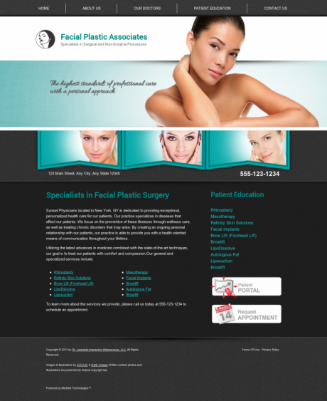 Facial Plastic Surgery Website Preview #13