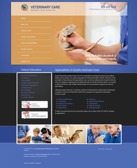 Avian & Exotic Website Preview #2