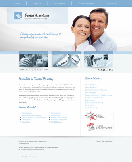 General & Family Dentistry Website Preview #1