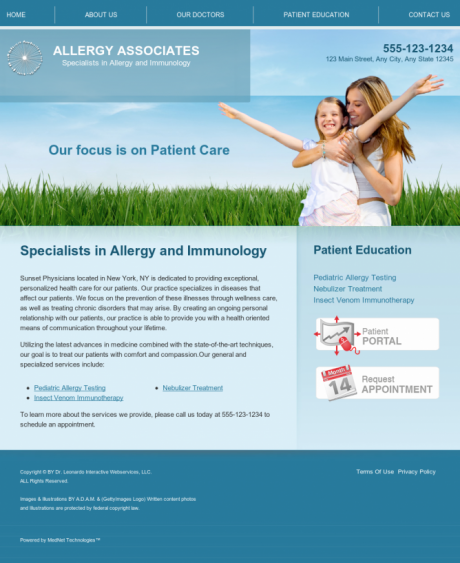 Allergy & Immunology Website Preview #8