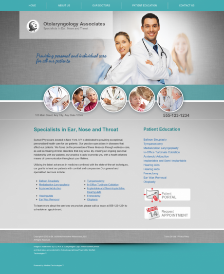 Otolaryngology Website Preview #15