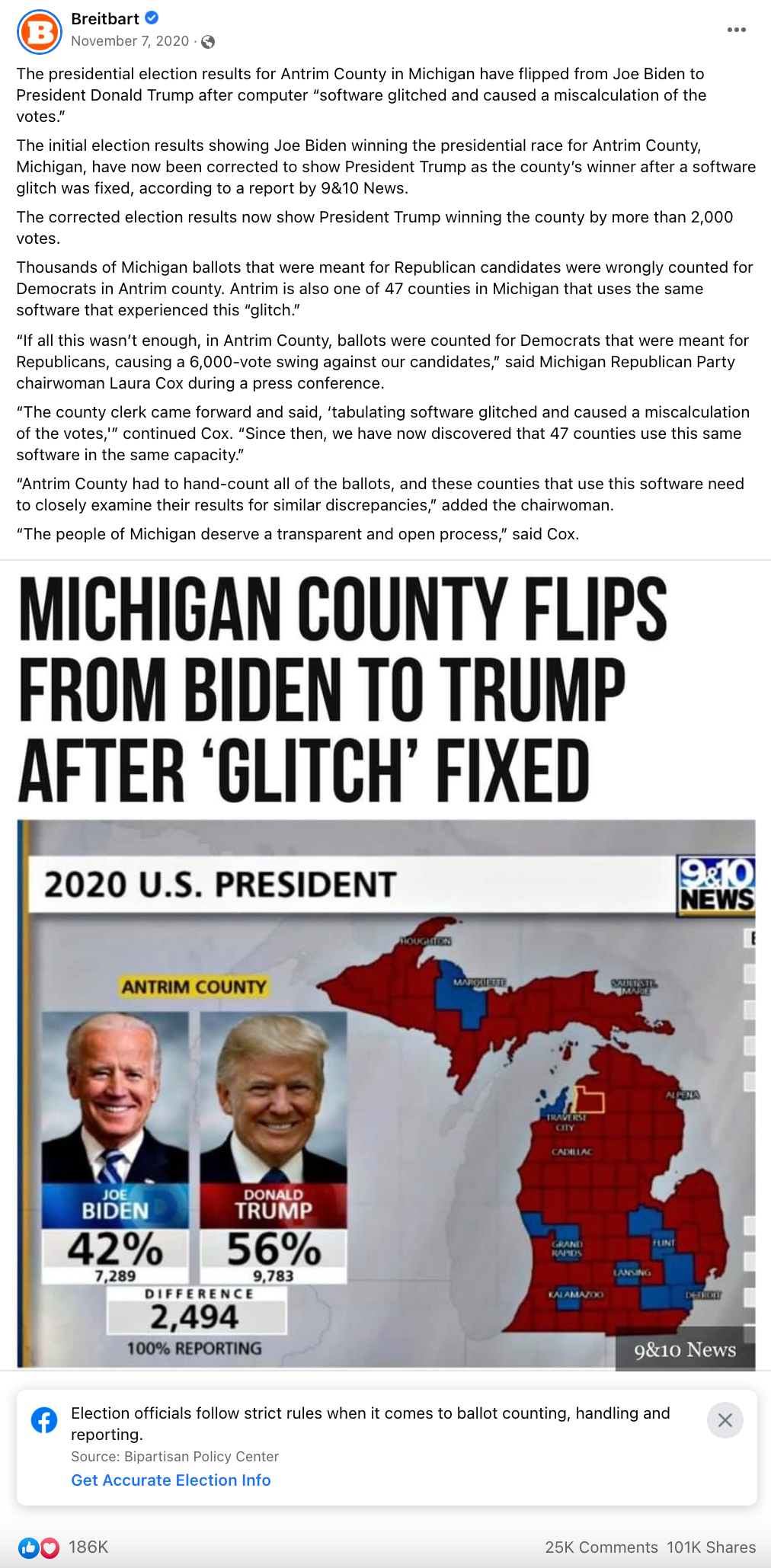 image of facebook post