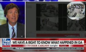 screencap of Tucker Carlson show