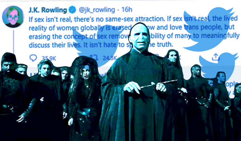 J.K. Rowling's tweets next to deatheaters