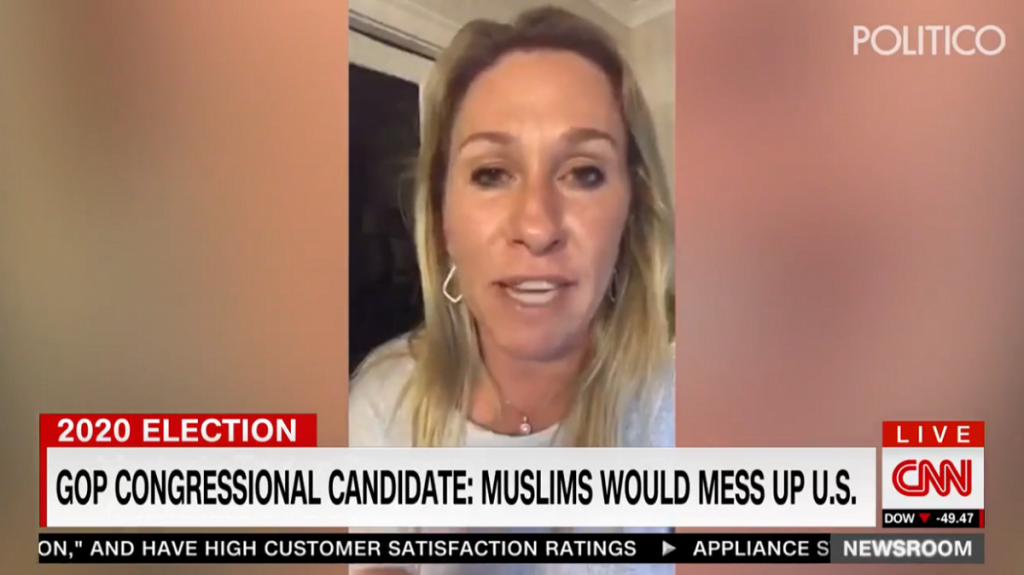Marjorie Taylor Greene anti-Muslim image