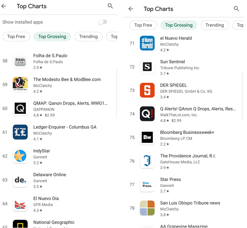 Google top grossing apps QAnon3