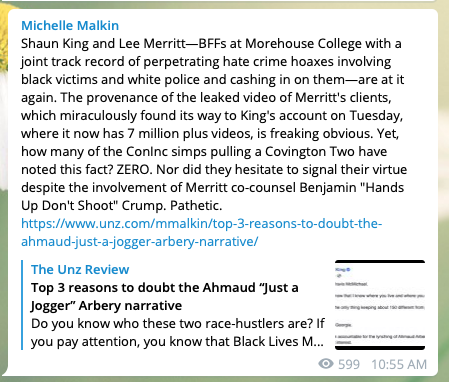 Michelle Malkin on Telegram