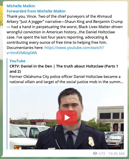 Michelle Malkin on Telegram
