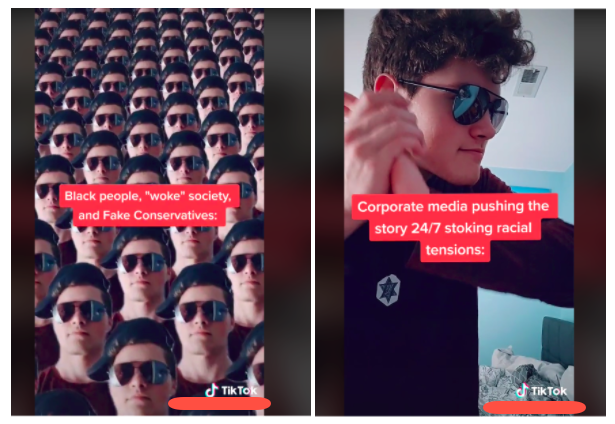 A disparaging TikTok mocking outrage over the killing of Ahmaud Arbery
