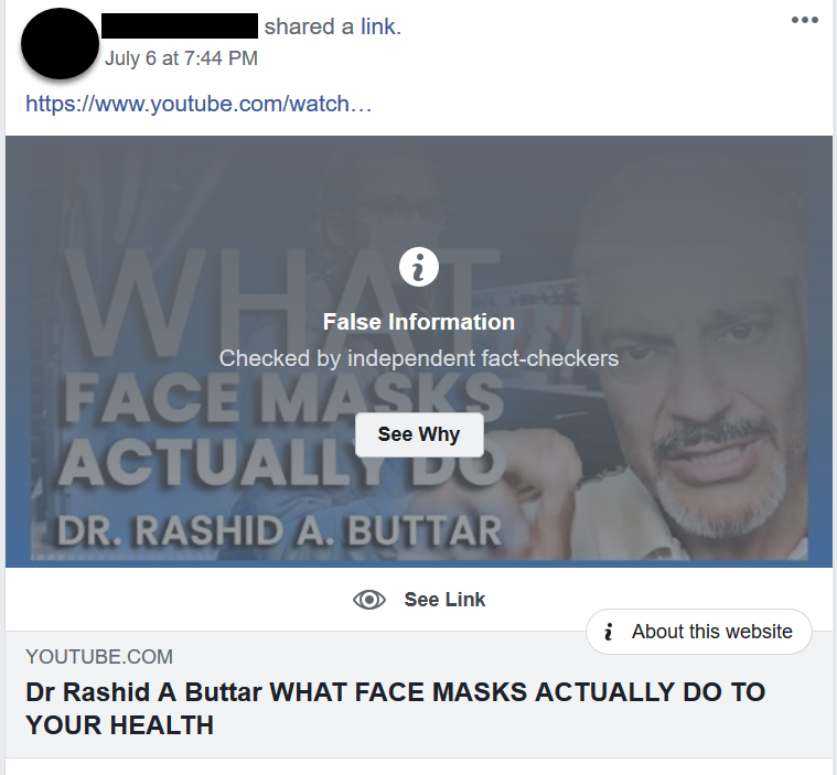 No Mask High Five Challenge Facebook post screenshot 2