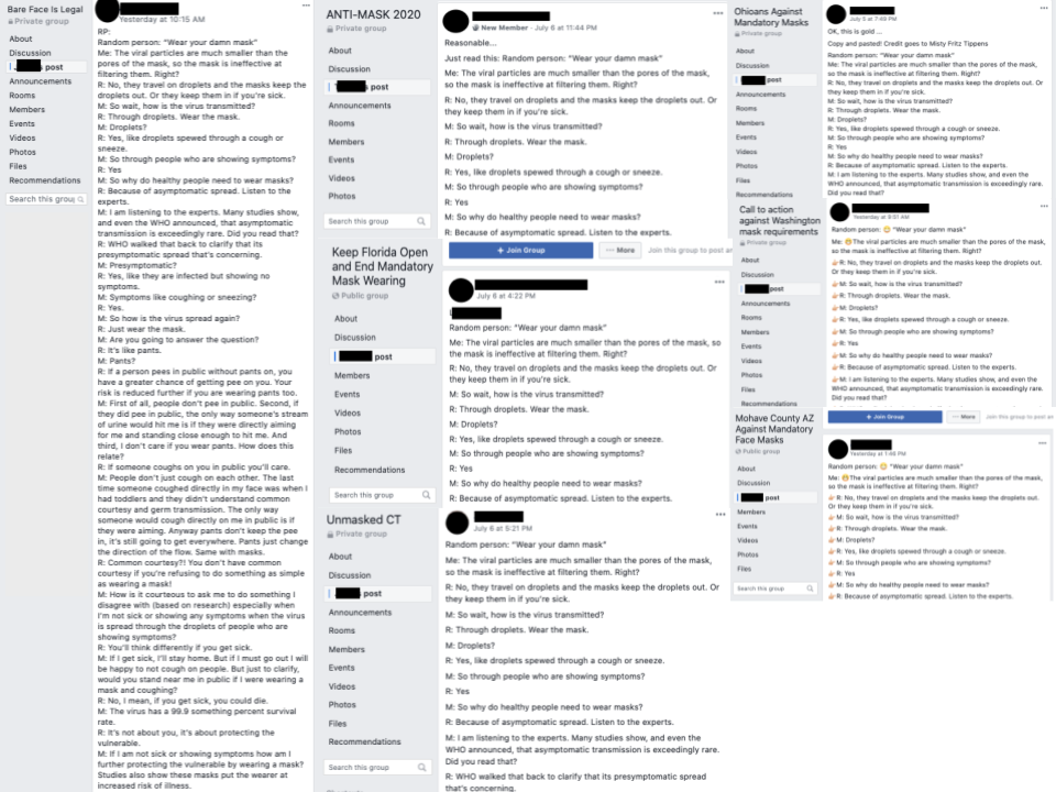 Image of posts on group pages