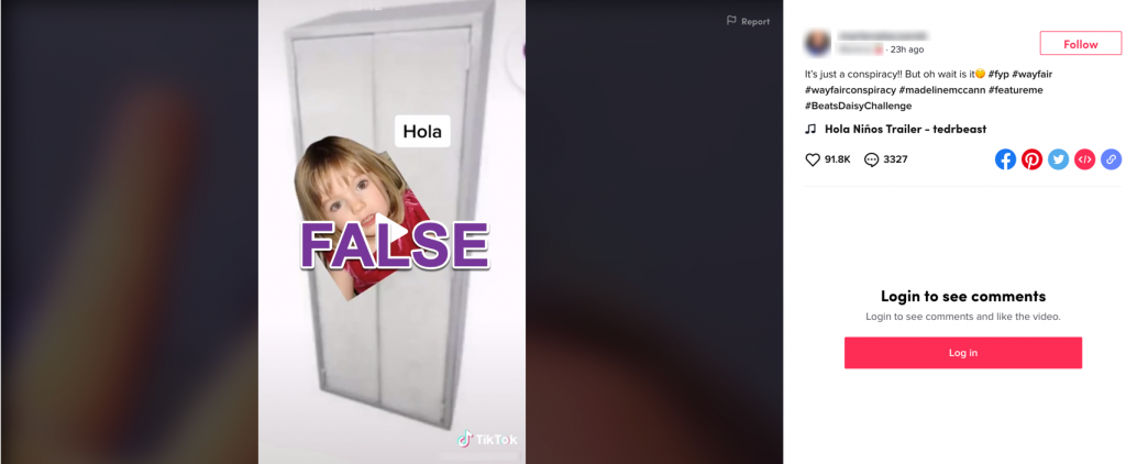 Wayfair TikTok video2