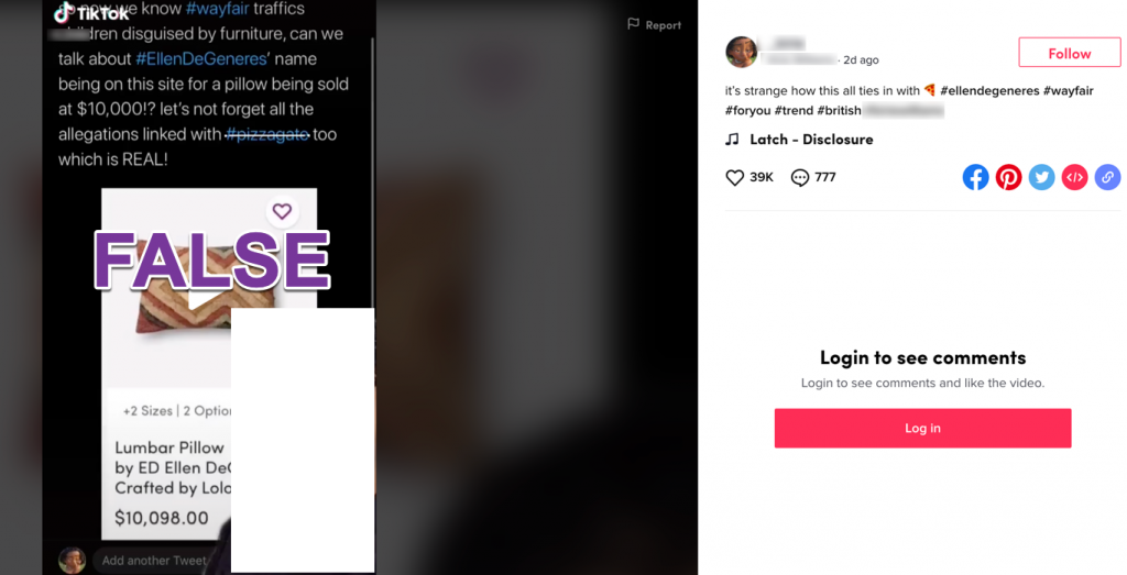 Wayfair TikTok video3