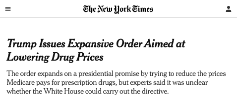 NYT headline