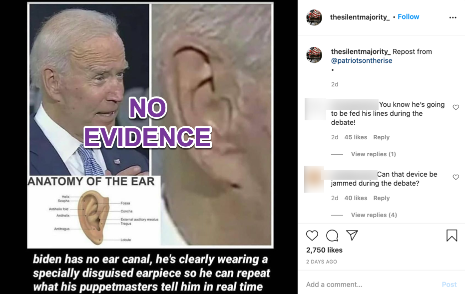 Biden earpiece Instagram1