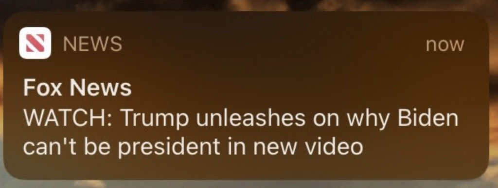 Fox push alert unleashes