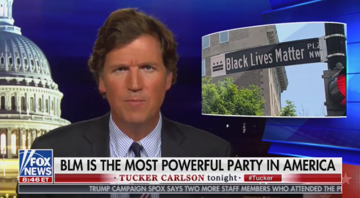 Tucker Carlson attacking Black Lives Matter