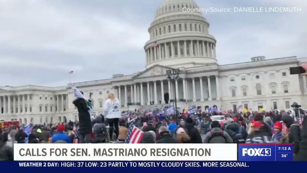 Segment about calls for resignation of state Sen. Doug Mastriano screengrab