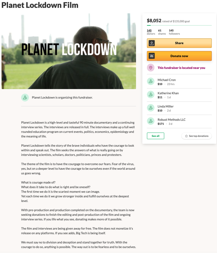 Planet Lockdown GoFundMe