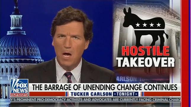 Tucker Carlson on his Fox program