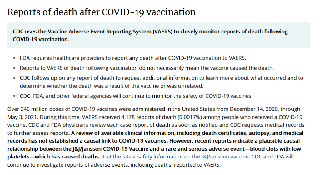 CDC VAERS
