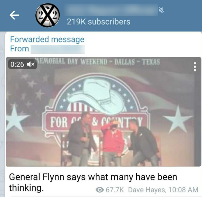QAnon Flynn praise