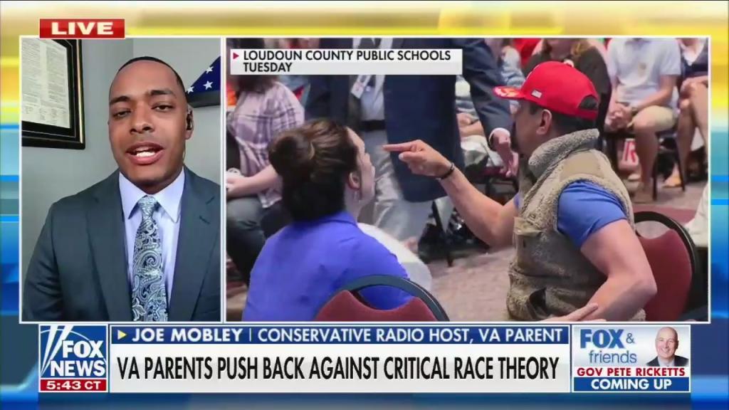 Fox covering parents disrupting local school board meeting