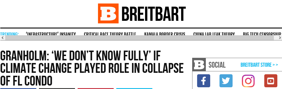 Granholm 'We Don’t Know Fully' if Climate Change Played Role in Collapse of FL Condo