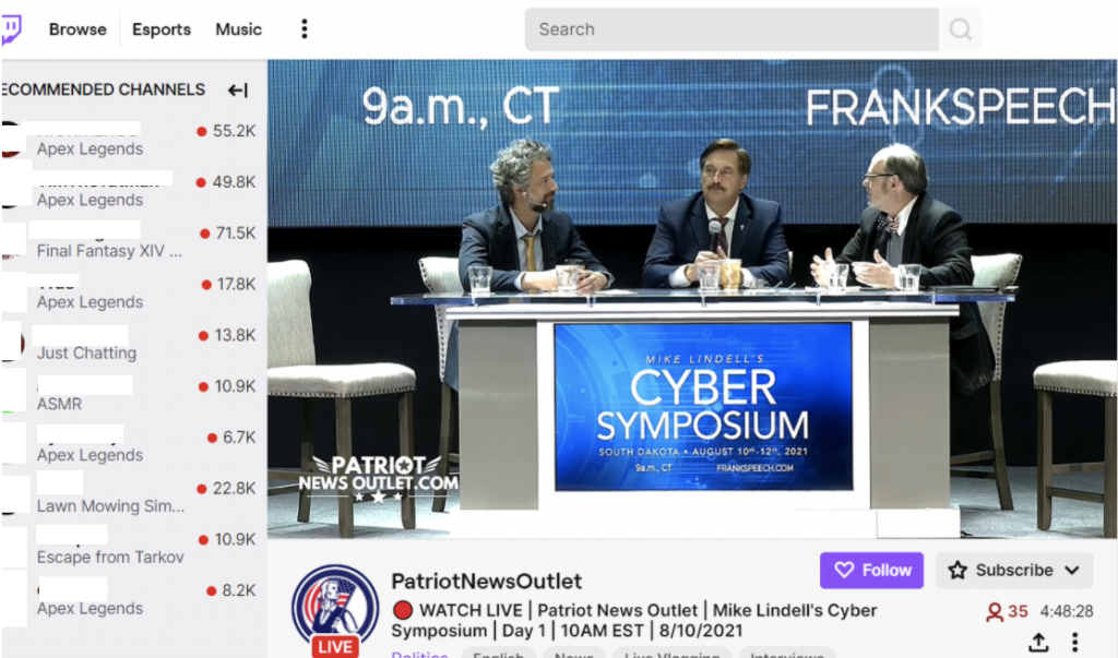 Amazon: Patriot News Outlet on Twitch