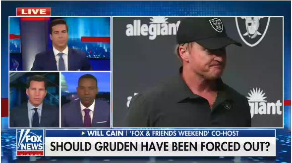 Will Cain defends Jon Gruden