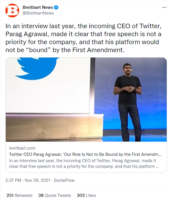 breitbart article against parag agrawal