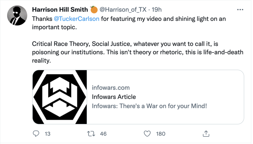 Harrison Hill Smith thanks Tucker Carlson