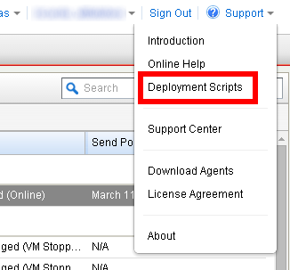 Support Menu