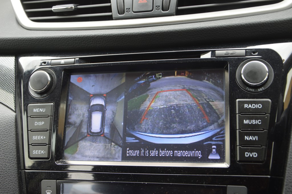 The X-Trail's Around View Monitor which uses a four-camera system.