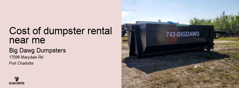price of dumpster rental