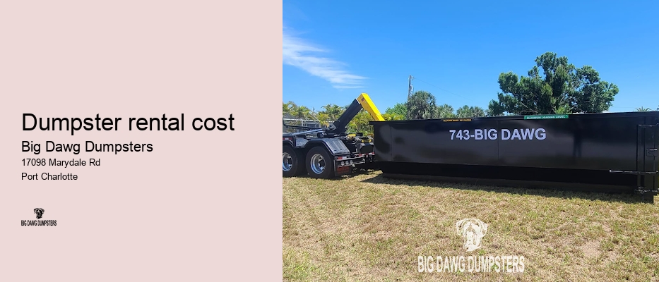 dumpster rental near me prices