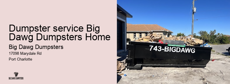 trash dumpster service near me