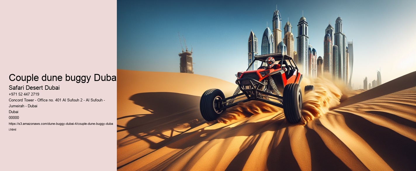 Couple dune buggy Dubai