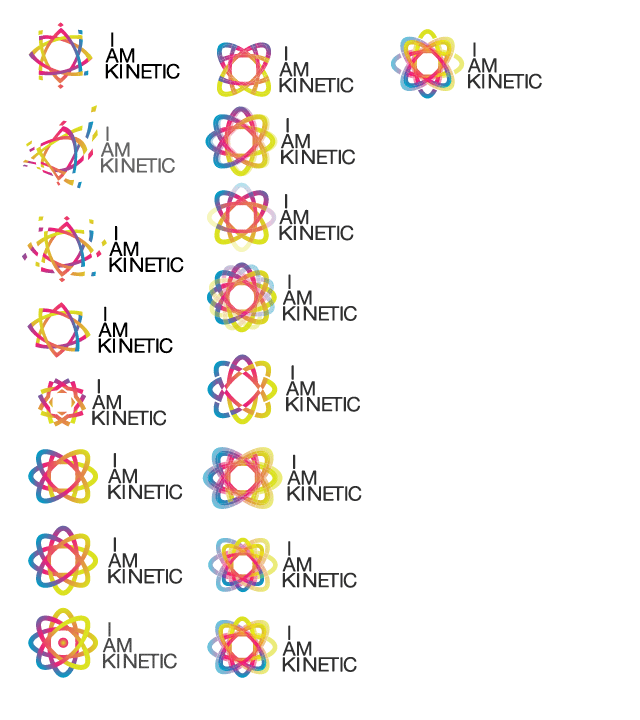 i am kinetic logo iterations 2