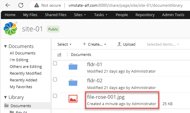 alfresco document life cycle new document