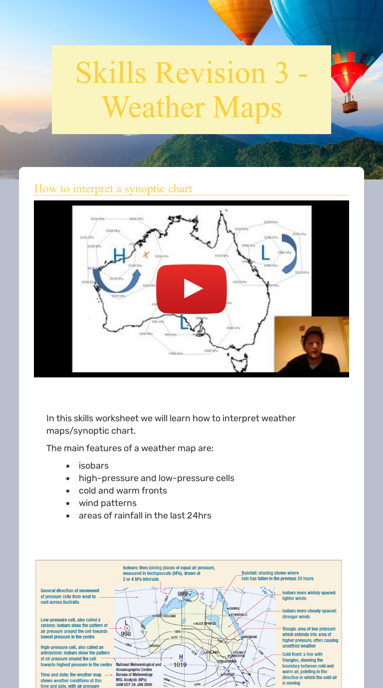 Worksheets Weather Fronts Worksheet worksheet preview by clare kinnane blended worksheets wizer me