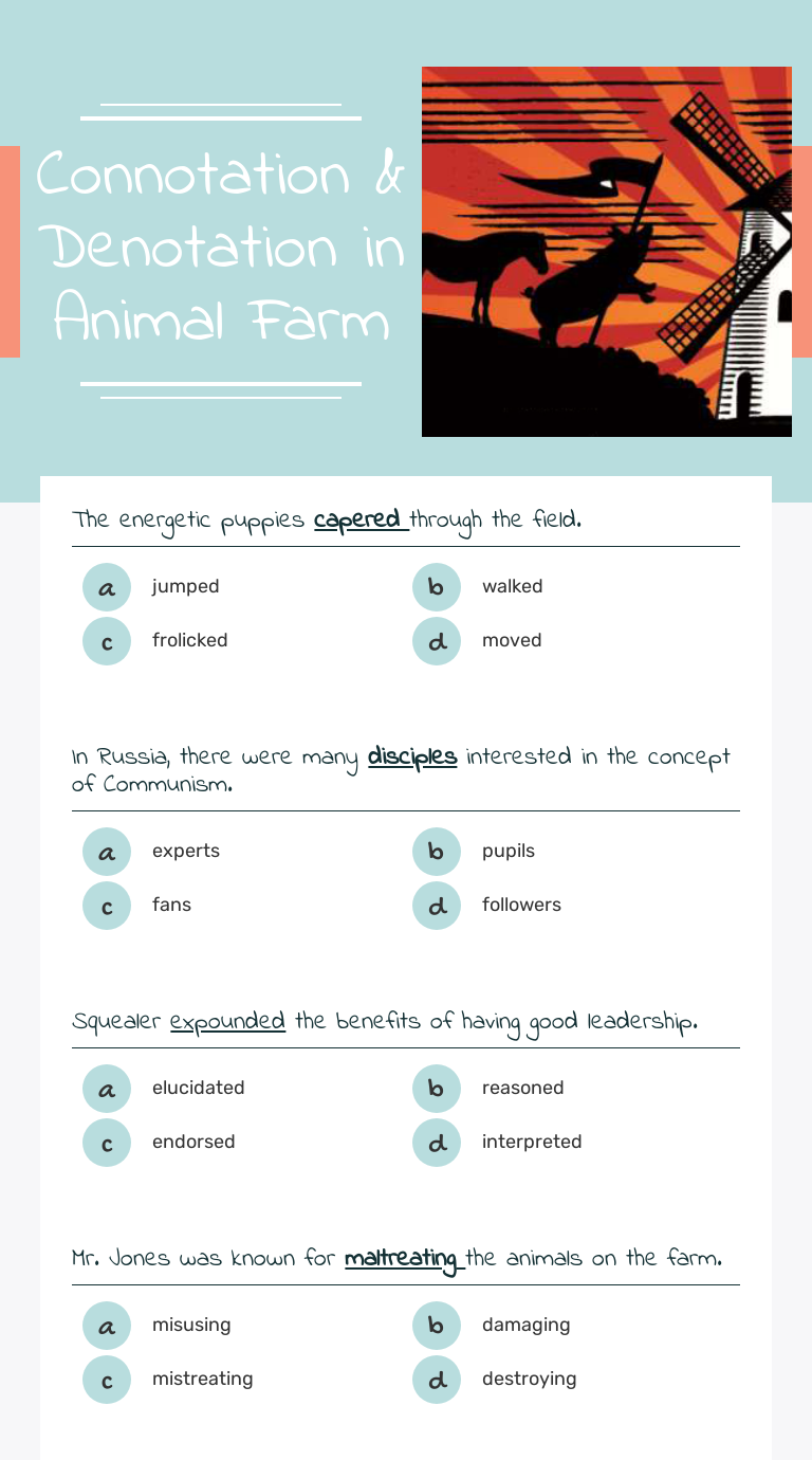 worksheet Connotation Worksheet worksheet preview by jenny hay blended worksheets wizer me