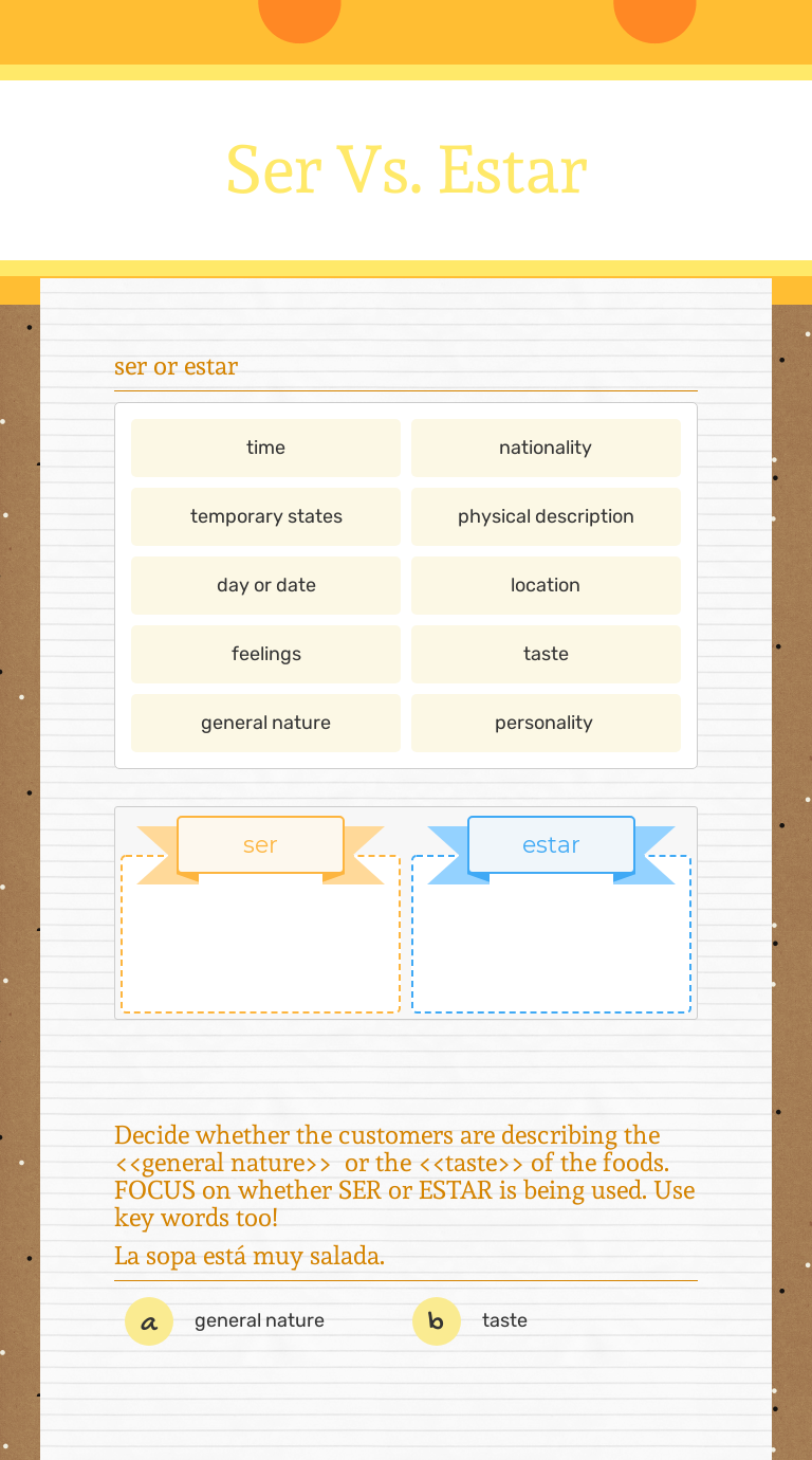 Worksheets Ser Vs Estar Worksheet worksheet preview by carolina delaney blended worksheets wizer me