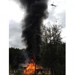 Structure fire east of Kimberley closes highway