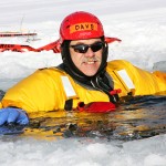 Fire department hitting ice for rescue training