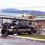 Crash kills power for chunk of city