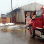 Multi-department response to Galloway Mill fire