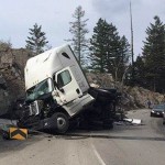 Semi crash slows Highway 3