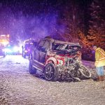 Two hurt in head-on crash east of Wardner Bridge
