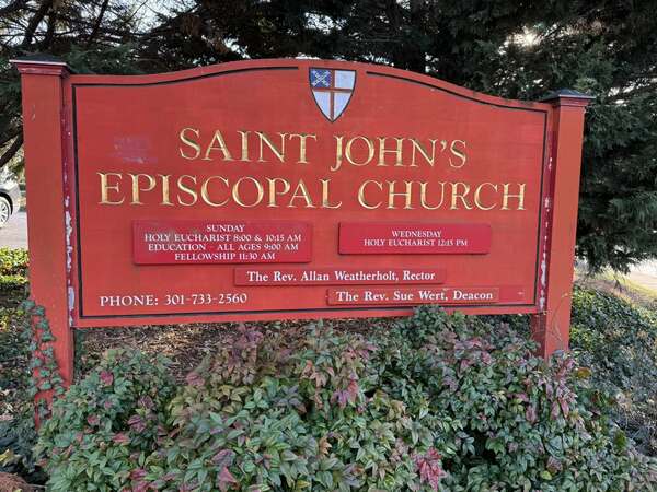 Saint John’s Episcopal Church entrance sign